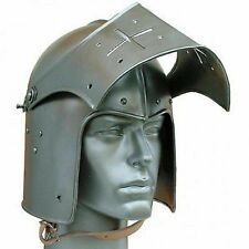 18 GA SCA LARP Medieval Knight Tournament Close Armor Helmet Replica engraved picture