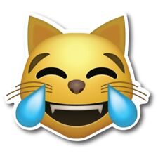Magnet Me Up Cat Laughing Crying Emoji Magnet Decal - Heavy Duty Magnet for Car picture