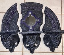 Halloween Gargoyle Candle Wall Sconces 3 piece mirror picture