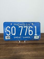 1992 Michigan License Plate # SQ 7761 Great Lakes picture