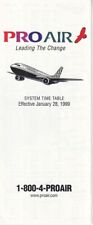 Pro Air timetable 1999/01/28 picture