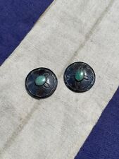Old Navajo Sterling Silver Turquoise Buttons picture