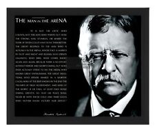 PRESIDENT THEODORE TEDDY ROOSEVELT THE MAN IN THE ARENA 8X10 FRAMED PHOTO picture