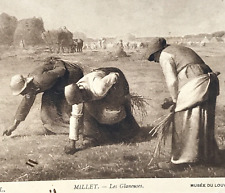 1908 Art THE GLEANERS by Jean-François Millet Postcard Louvre Museum Paris picture