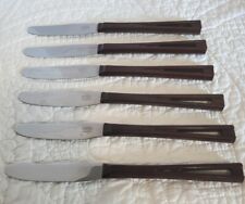 MCM STANHOME vintage stainless 6 DINNER KNIVES 8¼
