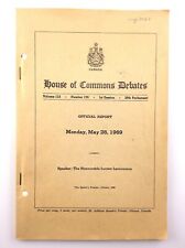 Vintage Canada House Commons Debates Official Report May 26 1969 Booklet P299 picture