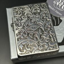 Zippo Oil Lighter 1935 Vintage model Silver Double-sided Arabesque Replica New picture