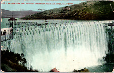 Vintage 1907 Sweetwater Dam Water Spillway Near San Diego California CA Postcard picture