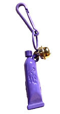 Vintage 1980s Plastic Charm Toothpaste Tube Purple Charms Necklace Clip On Retro picture