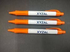 Lot of 3 Very Nice XYZAL Drug Pharmaceutical Rep Retractable Pens Blue Ink  New  picture