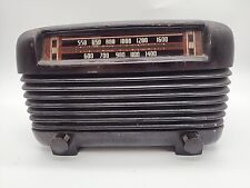 Vintage 1946 PHILCO TRANSITONE 46-250  Brown Bakelite AM Tube Radio - For Parts picture