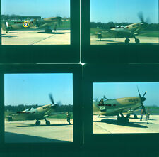 Spitfire RAF Aircraft x4 Plane 35mm Slide One of Kind image photograph c1980's picture