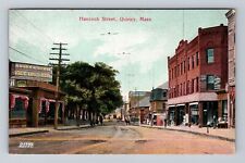 Quincy MA-Massachusetts, Scenic View Of Hancock Street, Vintage Postcard picture