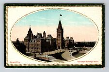 Ottawa Ontario, Ontario, General View Parliament Building, Vintage Postcard picture