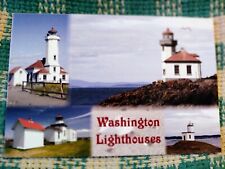 FAMOUS POST CARD WASHINGTON LIGHTHOUSES  picture