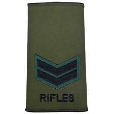 Rifles Olive Green Rank Slide (PAIR) - British Army  Military  picture