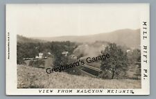RPPC Erie Railroad Train at Station MILL RIFT PA Pike County Real Photo Postcard picture