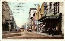 1912. LITTLE ROCK, ARK. MARKHAM STREET WEST FROM MAIN. MAIN HOTEL POSTCARD V17 picture