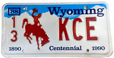 Wyoming 1988 License Plate Vintage Auto Converse Co Cave Wall Decor Collector picture