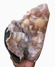 Self Standing Apophyllite W/ Stilbite Geode Rocks, Crystal And Minerals Specimen picture