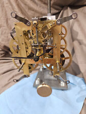 Restored Ingraham Mantle Clock Movement Cleaned and Serviced w/key, pend picture