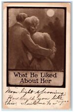 Birmingham Alabama AL Postcard Couple Romance What He Liked About Her 1908 picture