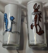 Pepsi Collector Series Glasses 1973 Looney Tunes Road Runner and Wile E. Coyote picture