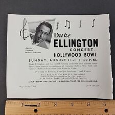 Vtg 1947 Print Ad Duke Ellington Concert Hollywood Bowl Orchestra Composer picture