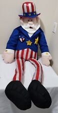 Vintage 2000s Patriotic Uncle Sam Porch Sitter ~52” Stuffed PlushLife Size RARE  picture