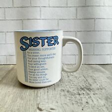 Vintage Sister Poem Mug Meaning Poetry Marci G Blue Papel picture