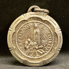 PORTUGAL 1960´ VINTAGE OUR LADY OF ROSARY OF FATIMA - HIGH RELIEF LOVELY MEDAL picture