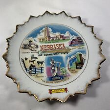 Nebraska The Cornhusker State Souvenir Plate Vintage picture