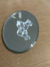 Vintage Miniature Clear Glass Scottish Terrier Dog Canine Figurine Scottie SC65 picture