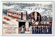 c1910's See Burning Spring Falls Niagara Falls Canada Multiview Antique Postcard picture