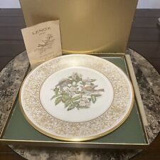 Lenox China Boehm 1972 The Wood Thrush Plate New in Original Box 24K Gold picture