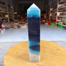 620g Trolleite Crystal Tower Point Obelisk Natural Rare Blue Quartz Healing Z755 picture