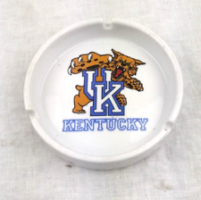 Vintage UK KY Kentucky Wildcats NCAA Basketball Glass Dish Ashtray picture