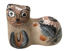 Tonala Vintage Pottery Cat Sitting Miniature  2 1/2