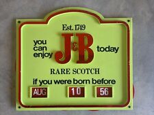 RARE Vintage J & B Scotch Whiskey Advertising Calendar Proof of Age Plastic Sign picture