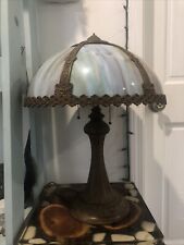Antique Bradley & Hubbard 1920’s Slag Glass Table Lamp picture