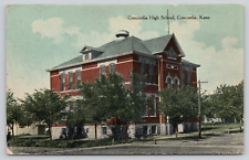 Postcard Concordia, Kansas, Ks, Concordia High School A694 picture