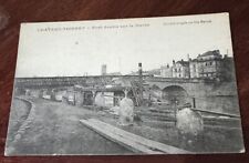 Vintage Unused Postcard Chateau Thierry France Pont Au Double Bridge Over Seine picture