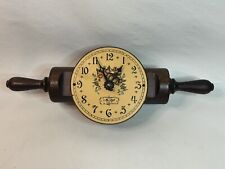 Vintage Ma Leck Wingate, NC Rolling Pin Clock~Farmhouse Movement Does Not Work picture