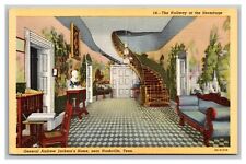 Nashville, TN Tennessee, Hermitage Hallway, Andrew Jackson's Home Linen Postcard picture