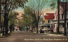 Vintage Postcard 1912 Fayette Street North From Hawley St. Binghamton New York picture