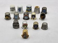Mixed Lot of 15  Vintage Sewing Thimbles-States-Variety-Alamo-Branson-US Capital picture