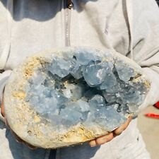 3475g Large Natural Blue Celestite Geode Cluster Quartz Crystal Rough Specimen picture
