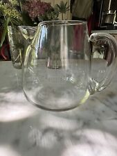 Vintage Glass Naval Academy Pitcher Annapolis With Detailed Etched Seal picture