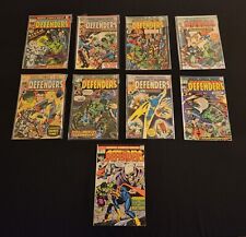 The Defenders 1975 VINTAGE 9 Comic Book Lot picture