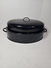 Vintage Savory Double Wall  Roasting Pan with Lid Antique Savory rustic camping picture
